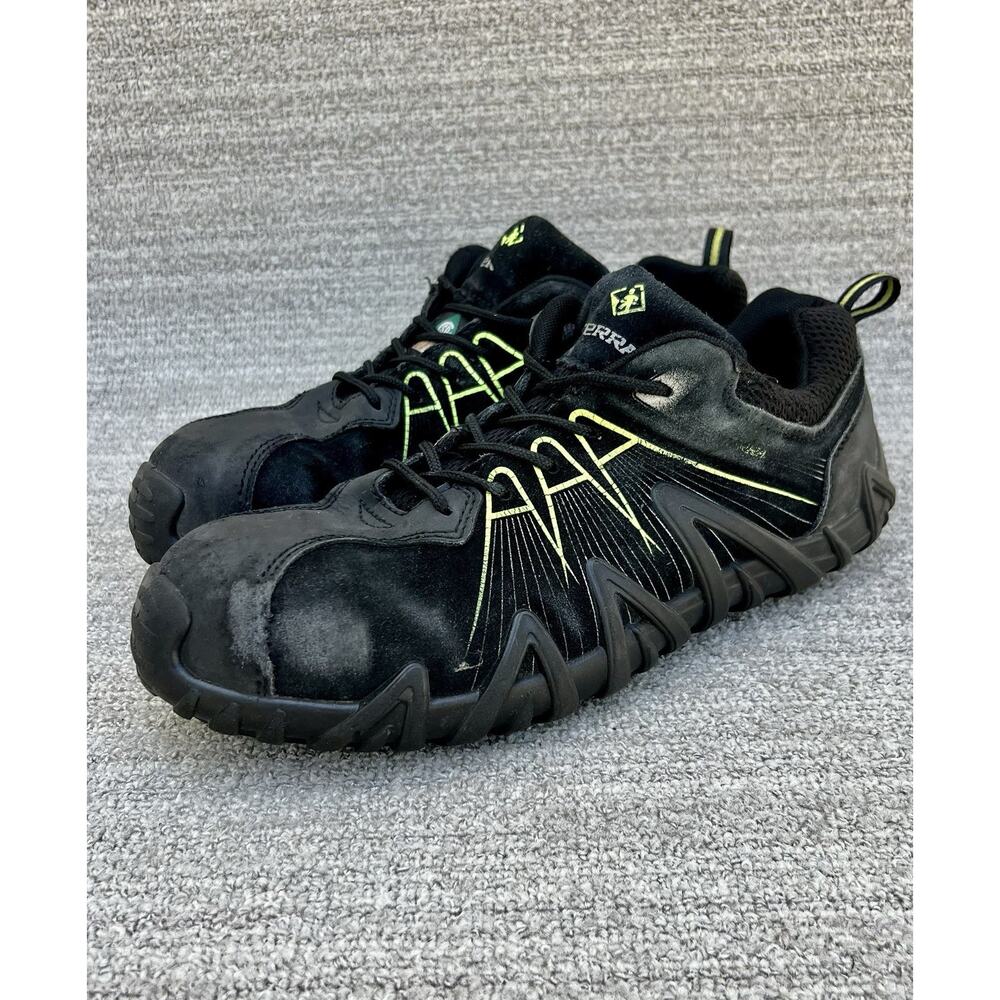 TERRA Men Work Shoes Suede Upper Composite Toe & Plate Oil & Slip Resistant 10.5